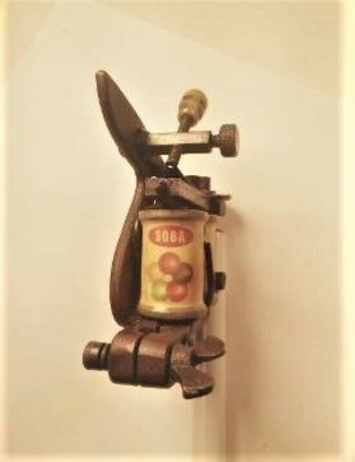 Soba/Workhorse Irons vintage cast iron Rusto tattoo machine from 2003 3