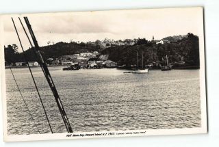 Stewart Island Zealand Vintage Real Photo Postcard Size Half Moon Bay