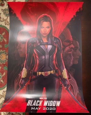 Disneymarvel Black Widow Scarlett Johansson Poster D23 Promo Rare