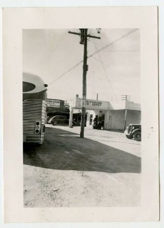 Us Hwy 80 Greyhound Bus Depot & Photo Studio,  Vintage Car