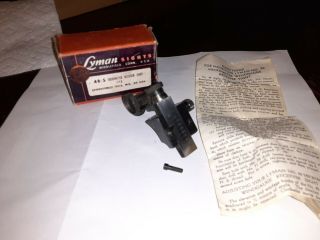 Vintage Lyman 48m S Receiver Sight Fits Springfield 1903,  M2,  105 Min Slide Nib