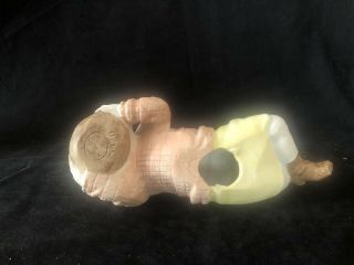 Vintage German Bisque Figure/Piano Baby Laying Boy With Ball 8” 3