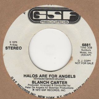 Blanch Carter Halos Are For Angels Gsf Demo (stereo/mono) Soul Northern Motown