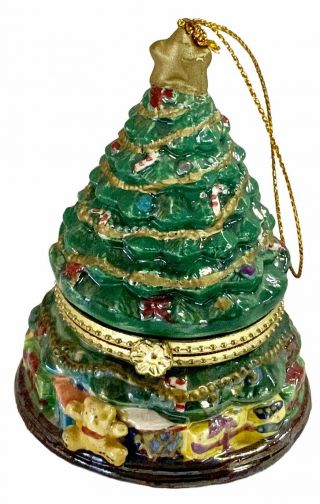 Mr Christmas: Hinged Music Box Ornament,  Animated Carousel,  O Christmas Tree