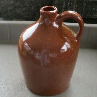 Antique/Vintage Stoneware Brown Glazed Whiskey Jug Crock Pottery 2/5th Gal. 2