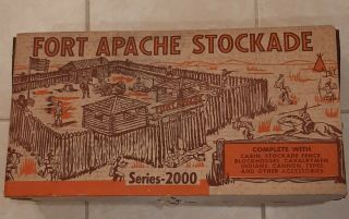 Vtg 1950s Marx Fort Apache Stockade Series 2000 Set 3660 - Mo With Good Box Rare