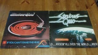 5 X Status Quo Vinyl Lp Albums 33rpm - Hello,  Never Too Late,  12 Gold Bars,  2