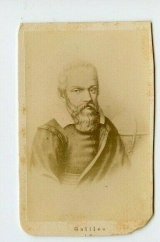 Vintage Cdv Galileo Galilei Italian Astronomer,  Physicist And Engineer,