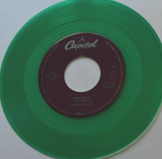 The Beatles - Birthday/taxman - Usa Capitol " For Jukeboxes Only " Green Vinyl 7 "