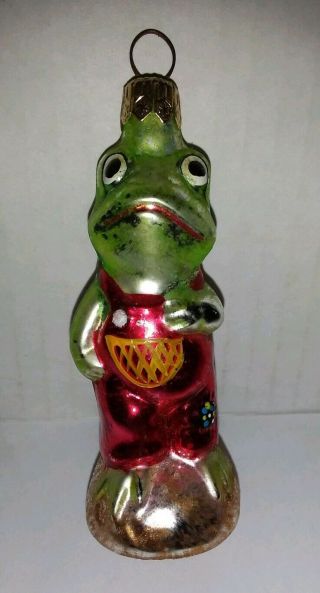 Vintage Christopher Radko Froggy Child Frog Figural Ornament