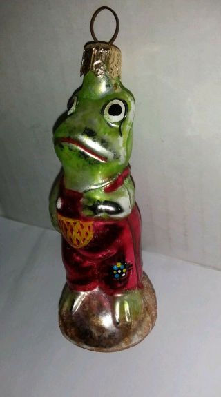 Vintage Christopher Radko Froggy Child Frog Figural Ornament 2