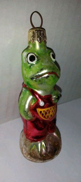 Vintage Christopher Radko Froggy Child Frog Figural Ornament 3