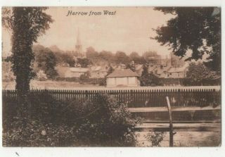 Harrow From West 5 Oct 1912 Vintage Postcard Middlesex 331c