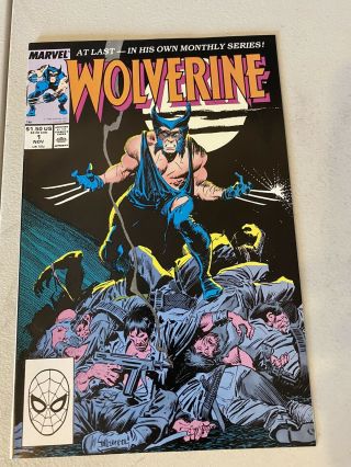 Wolverine 1 First Logan As Patch Nm Marvel Comics 1988 Ongoing Series X - Men