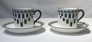 2 Vtg Cauldon,  Bone China,  Small Tea Cup And Saucer,  Made In England,  Est.  1774