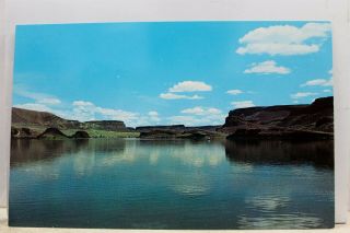 Washington Wa Grand Coulee Lake Sun Lakes State Park Postcard Old Vintage Card