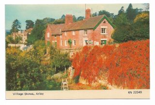 Village Stores Arley,  Near Kidderminster Worcestershire Vintage Postcard 934a