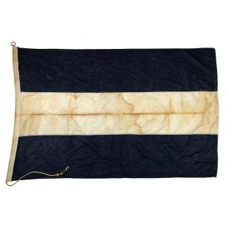 Large Vintage Sewn Cotton Nautical Signal Flag Maritime Navy Naval Boat Juliet J