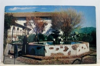 California Ca San Miguel Mission Fountain Postcard Old Vintage Card View Post Pc
