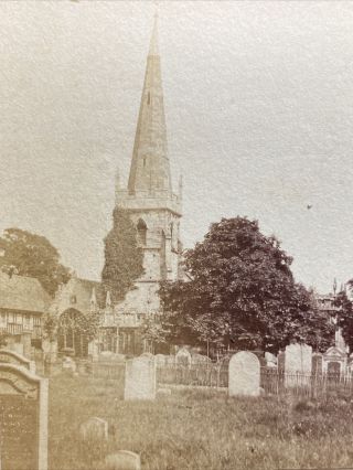 Victorian Carte De Visite CDV: Scene: Churches Graveyard: Reeks: Evesham: 2 Of 4 2