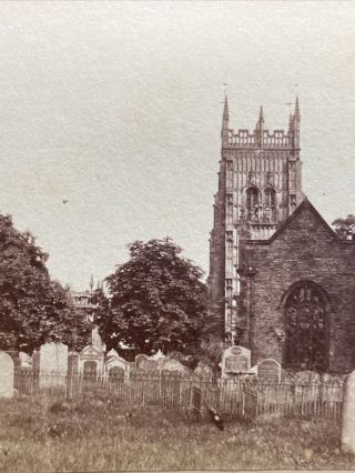 Victorian Carte De Visite CDV: Scene: Churches Graveyard: Reeks: Evesham: 2 Of 4 3