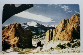 Colorado Springs Pikes Peak Garden Of The Gods Postcard Old Vintage Card View Pc