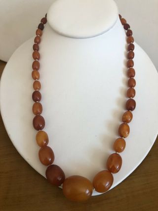 Vintage Baltic Butterscotch Amber Beaded Necklace