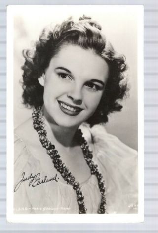 Judy Garland - Movie Star - Vintage Photo Postcard Black & White