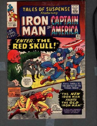 Tales Of Suspense 65 Marvel 1965 1st Red Skull In Silver Age Fn