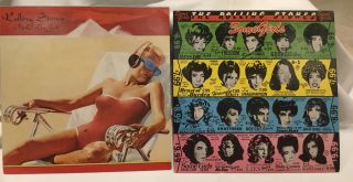2x Rolling Stones Vinyl Albums,  Some Girls / Made In The Shade,  Sleeve