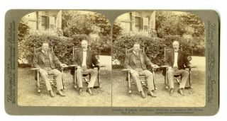 President Theodore Roosevelt And Senator Fairbanks At Sagamore Hill