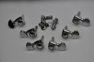 1960s - 1970s Vintage Grover Rotomatic Tuners Old Chrome Usa 3x3 Gibson Les Paul