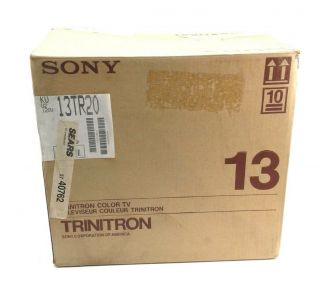 Sony Model Kv - 13tr20 Trinitron Color Crt Tv 13 " Retro Gaming Vintage Work