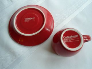 Crate and Barrel Porcelain Mini Tea Cup and Saucer 2” Made in China 2