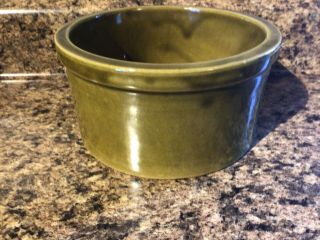 Le Grue ' s Vintage Stoneware Creamery Tabletop Butter RARE Olive Green Crock. 3