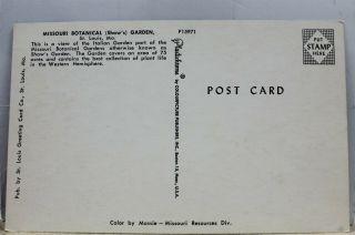 Missouri MO St Louis Shaw ' s Garden Botanical Postcard Old Vintage Card View PC 2