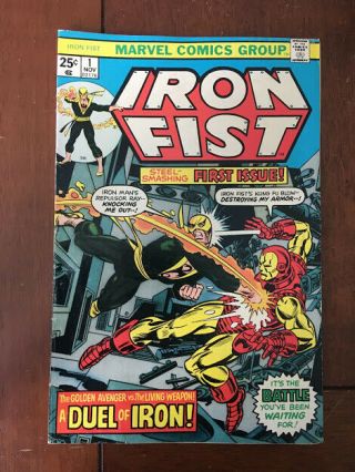 Iron Fist 1 Vg Marvel Comics 1975 Mvs Intact Bronze Age Claremont Byrne