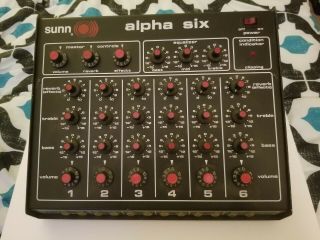 Vintage Sunn Alpha Six Pre Amp Mixer 300 Watt