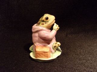 Vintage 1950 Porcelain Beatrix Potters Mr.  Jeremy Fisher Frog Figurine 2