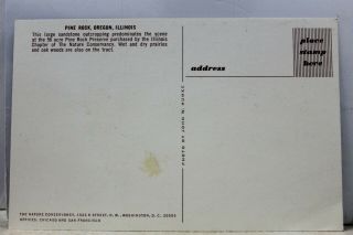 Illinois IL Oregon Pine Rock Preserve Postcard Old Vintage Card View Standard PC 2