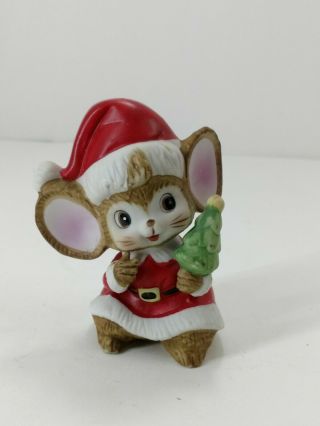 Vtg Homco Christmas Mouse Mice Ceramic Figurine Santa Claus Helpers 5405