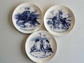 3 Antique F&vi Porcelain 7 - 7/8 " Plates - England