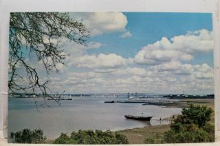 California Ca Carquinez Straits Benicia Solano County Postcard Old Vintage Card