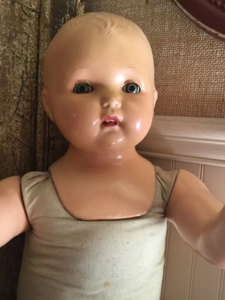 Antique 1928 Doll Mae Starr Phonograph Effanbee 30” Rekord Composition Talking