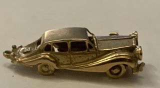 A Vintage Fully Hallmarked 9ct Gold Rolls Royce Charm Pendant 7 Grams