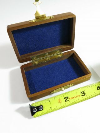Restored Small Antique Solid Walnut Jewelry/presentation/trinket Box