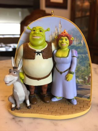Hallmark Ornaments 2005 Disney Shrek And Princess Fiona And Donkey