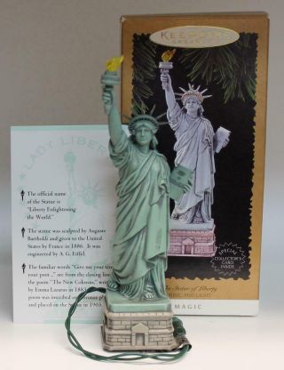 1996 Hallmark Magic Ornament The Statue Of Liberty
