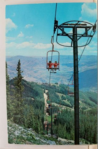 Colorado Co Aspen Ajac Mountain Chairlift Roaring Fork Valley Postcard Old View