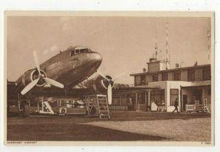 Guernsey Airport Vintage Postcard Channel Islands Aviation 322c